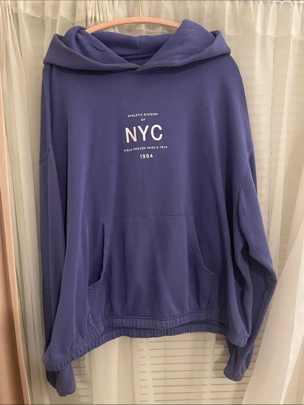 Old Navy Purple NYC Graphic Hoodie Sweater